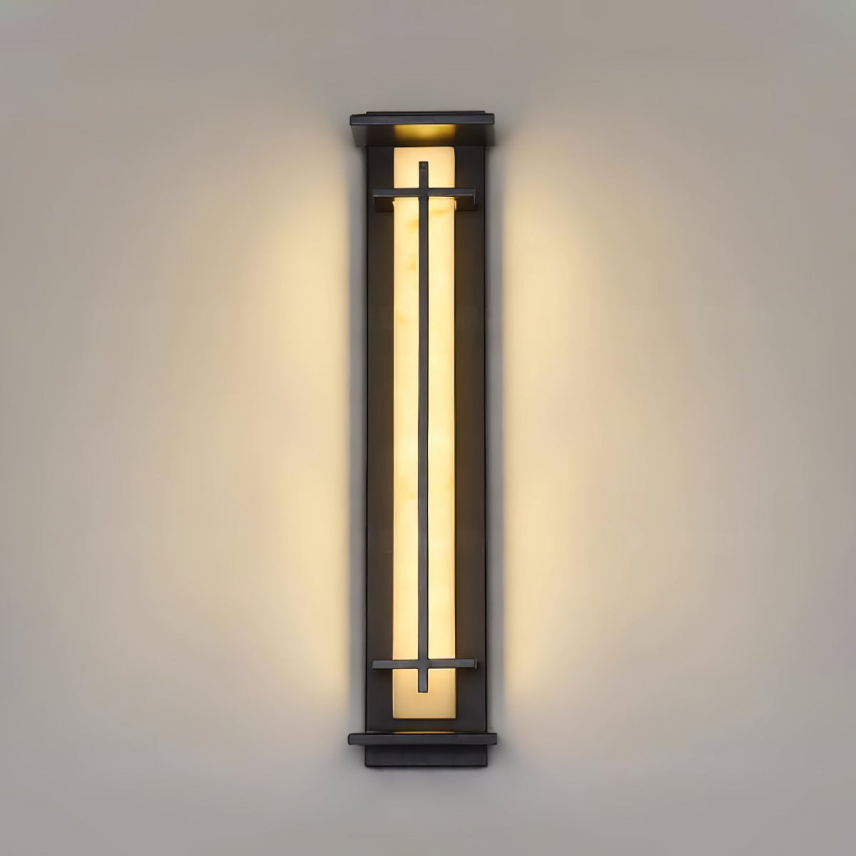 Marcell albast vierkante wandlamp
