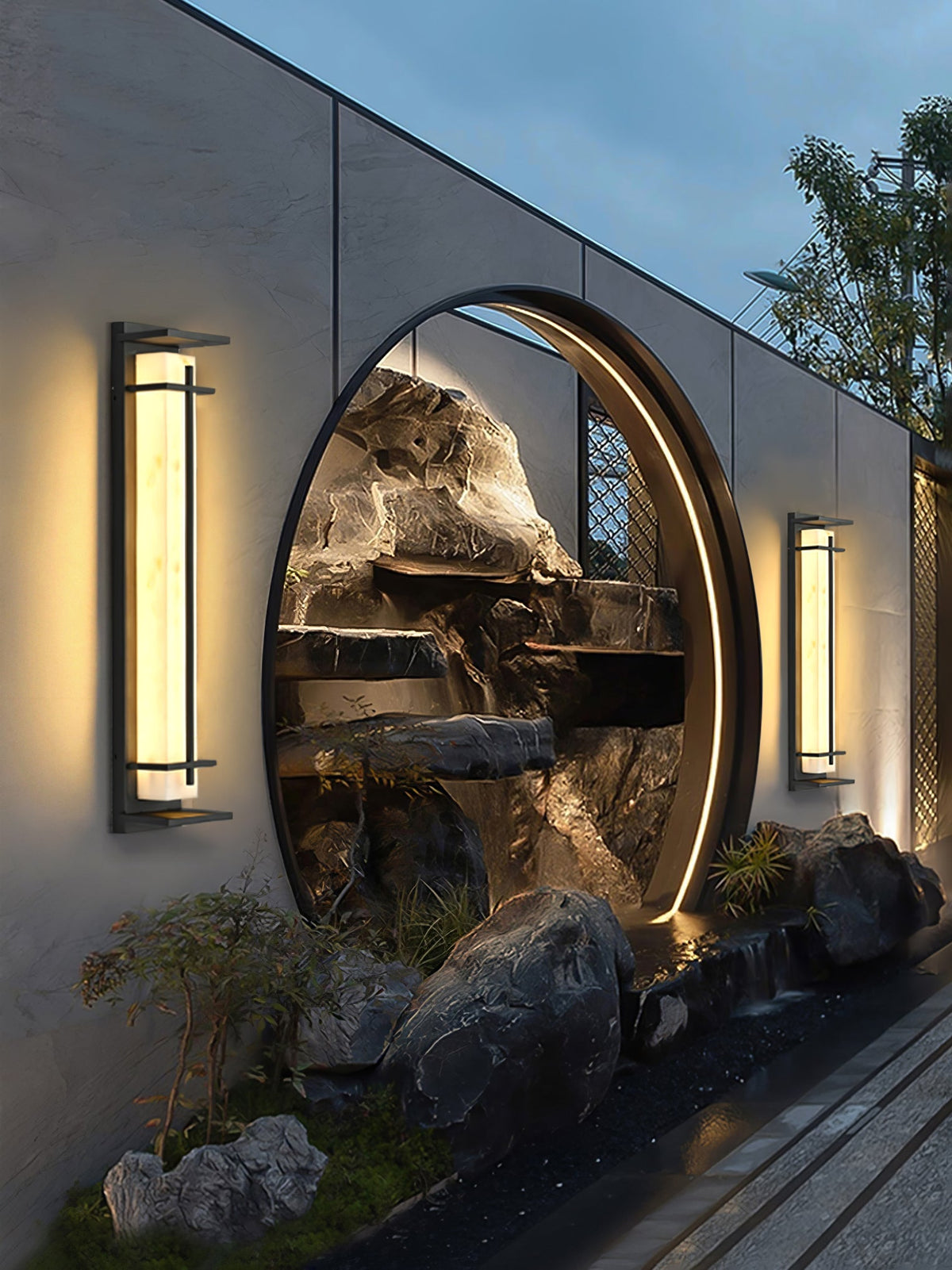 Marcell albast vierkante wandlamp