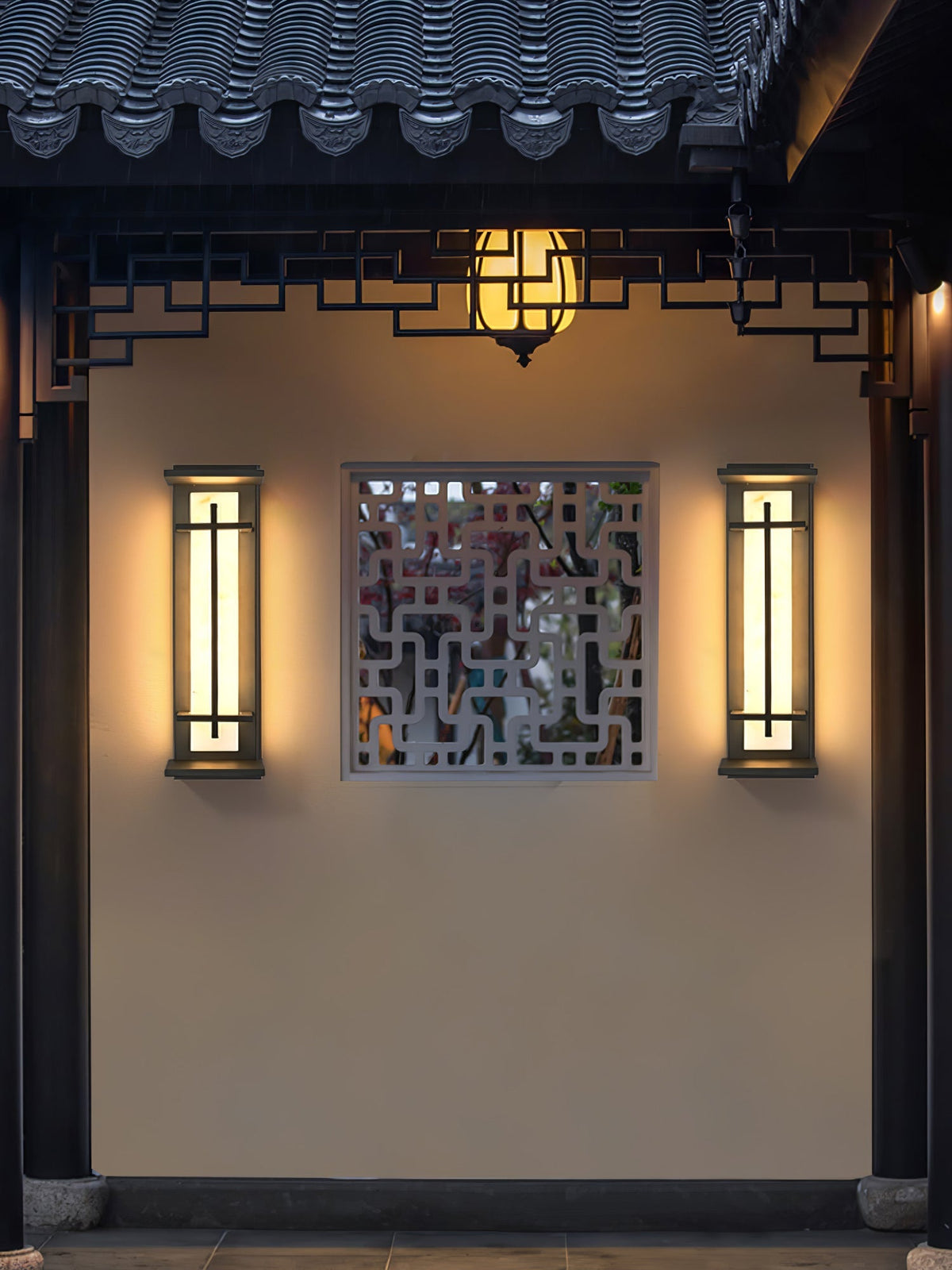 Marcell albast vierkante wandlamp