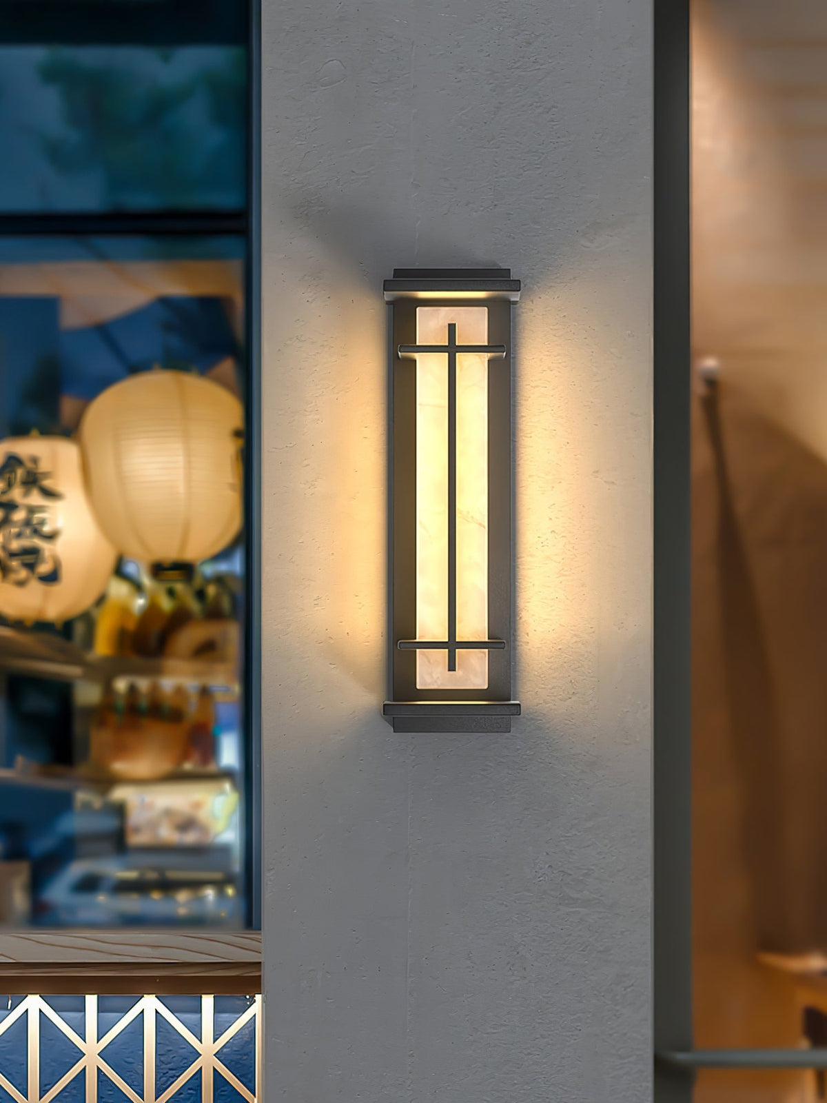 Marcell albast vierkante wandlamp