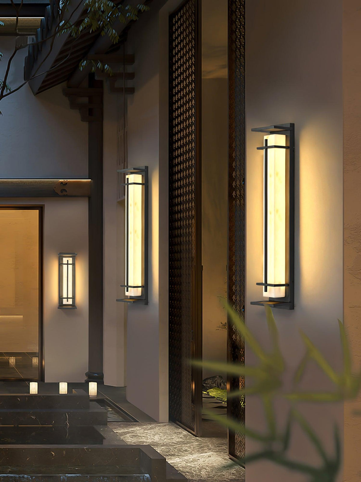 Marcell albast vierkante wandlamp