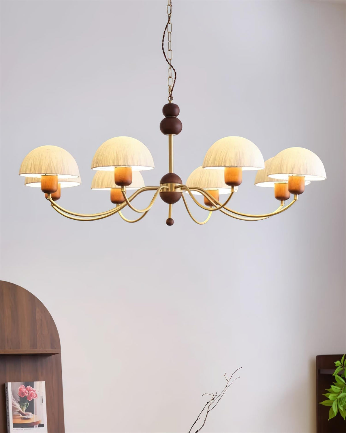 Core kroonluchter Rijstpapier Mid-Century