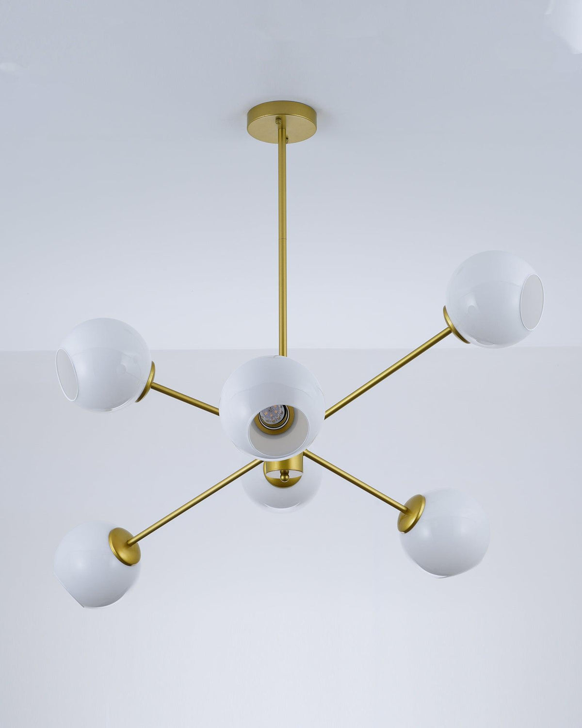 Aristin kroonluchter met gestaggerd glas 6-verlichting
