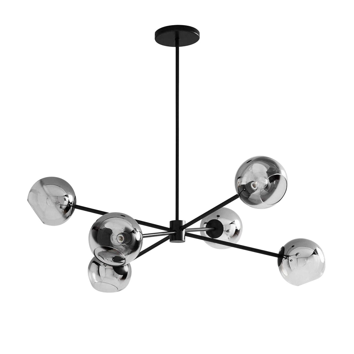 Aristin kroonluchter met gestaggerd glas 6-verlichting