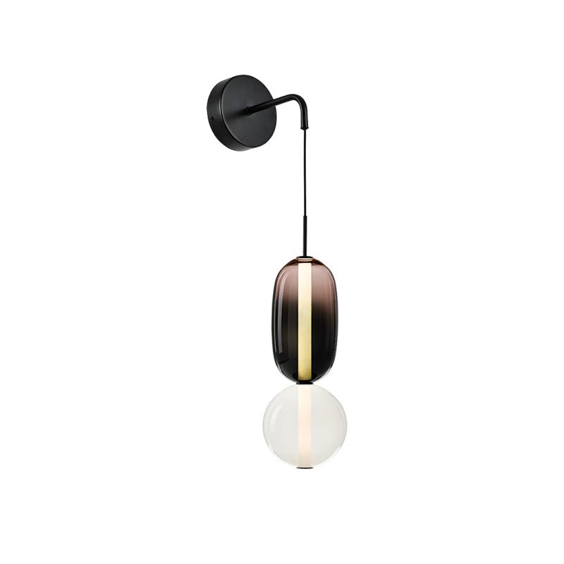 Ralvyn wandlamp met glazen kap