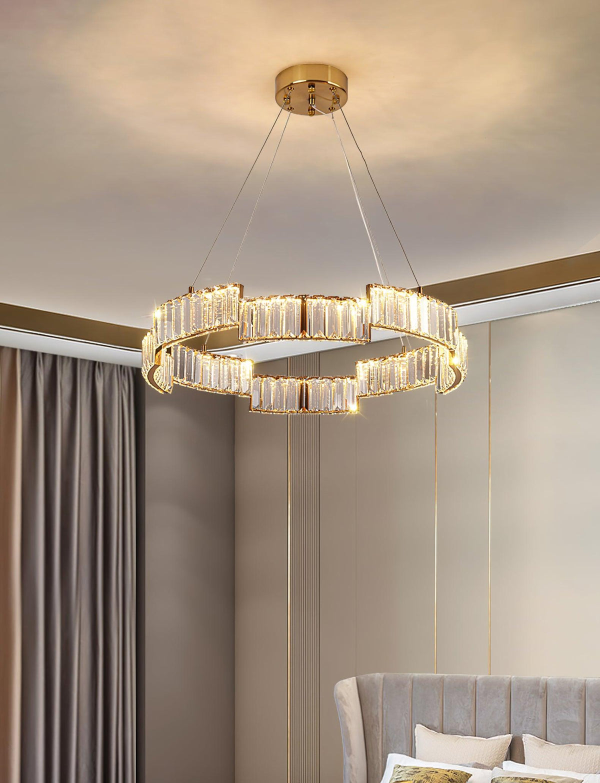 Luxinian Kroonluchter Kristal met Vergulde Lijst goudkleurig