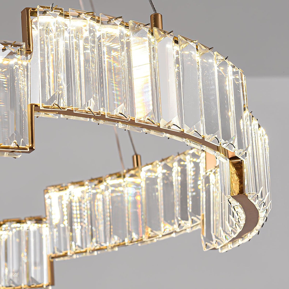 Luxinian Kroonluchter Kristal met Vergulde Lijst goudkleurig