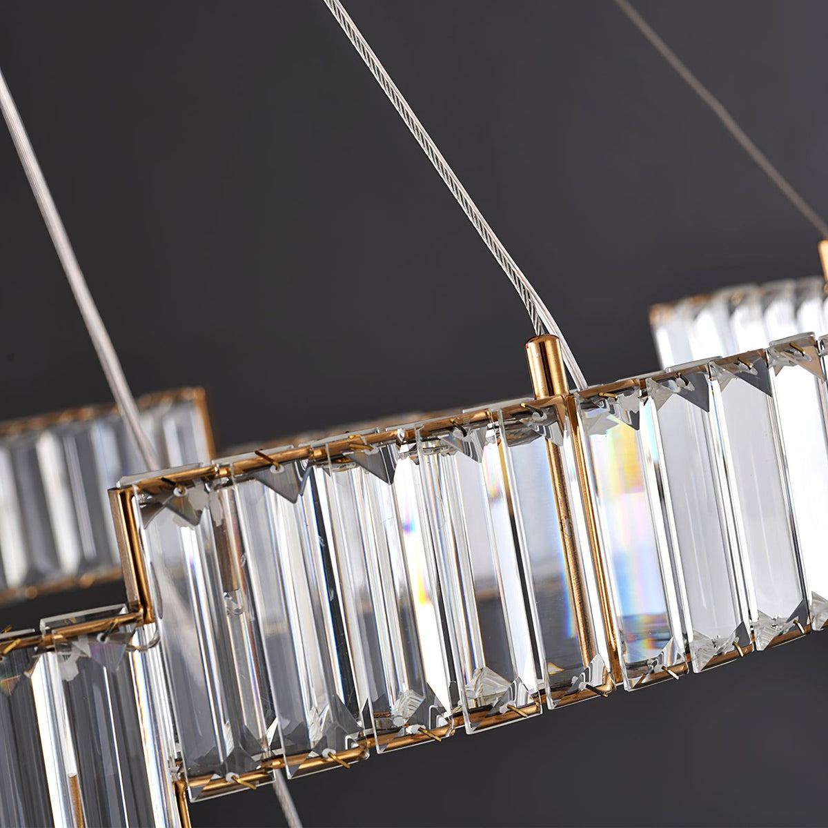 Luxinian Kroonluchter Kristal met Vergulde Lijst goudkleurig