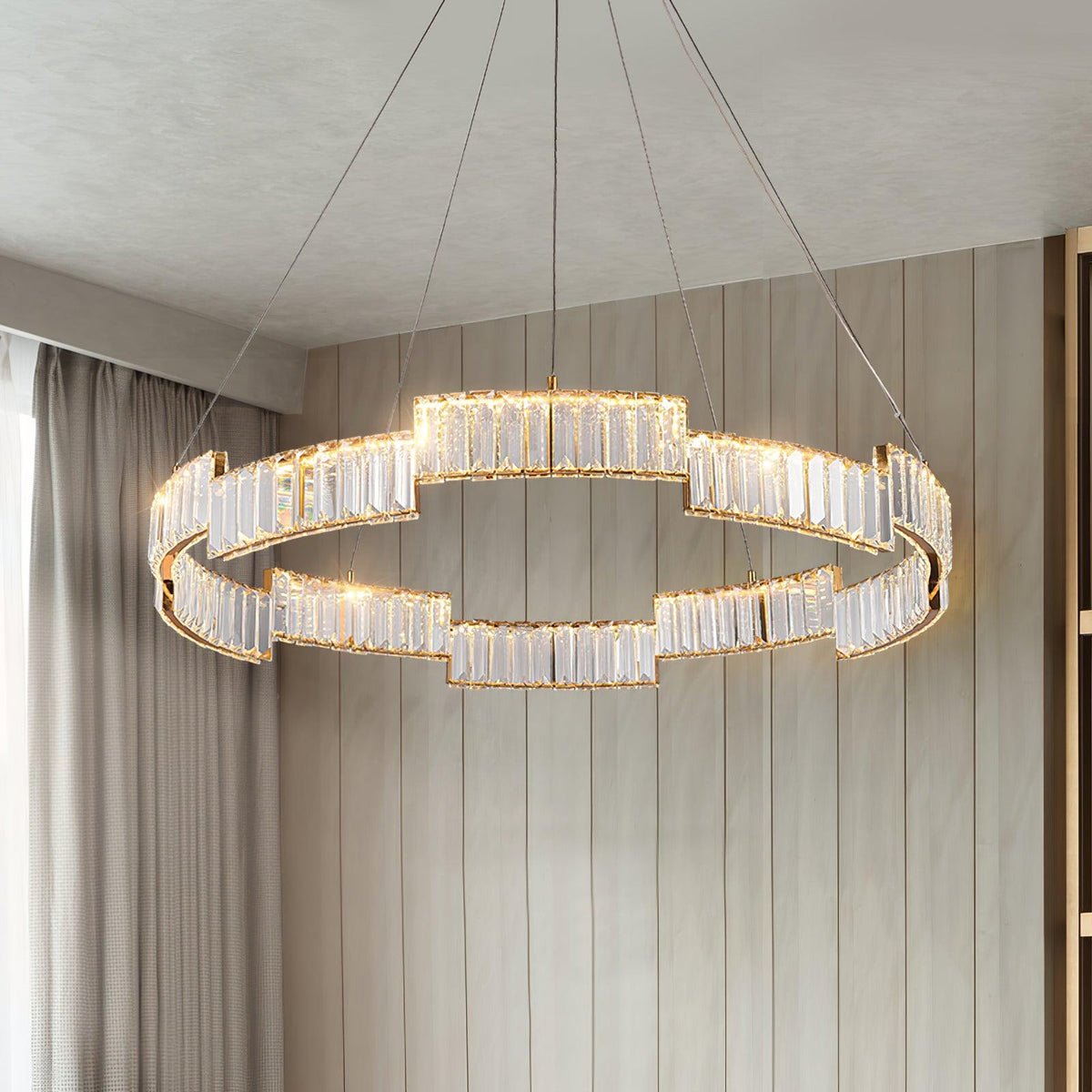 Luxinian Kroonluchter Kristal met Vergulde Lijst goudkleurig