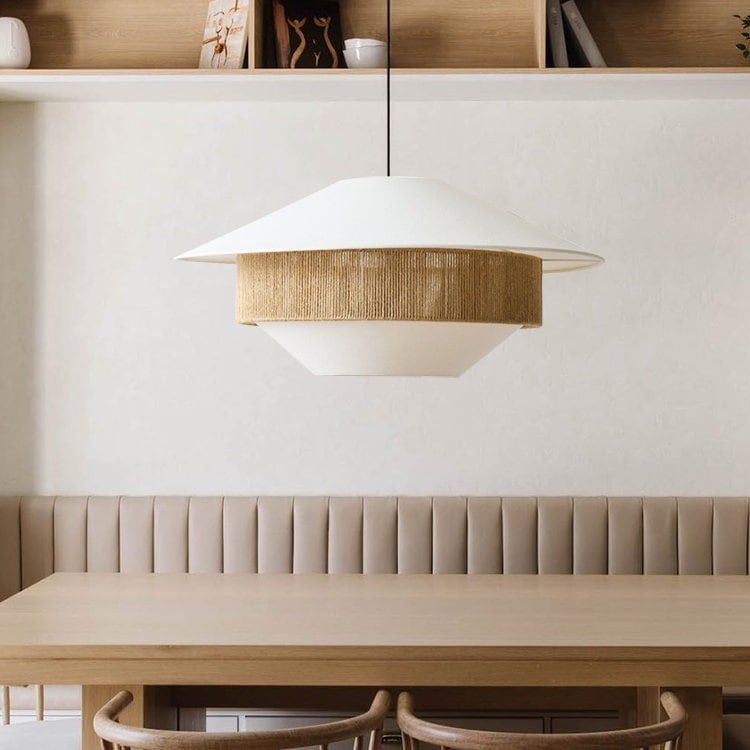 Athrel Moderne hanglamp van linnen en hennep