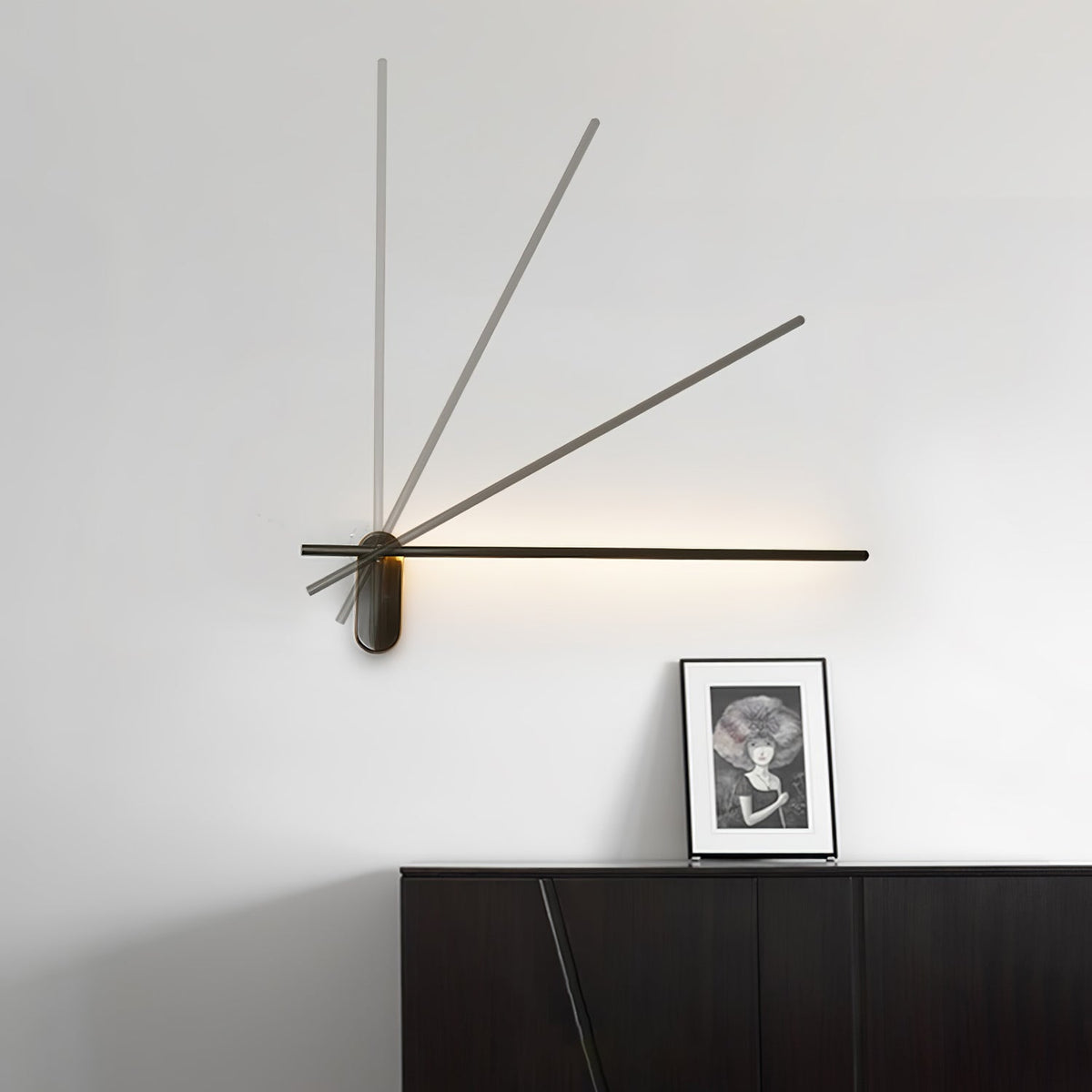 Marissa staafvormige messing wandlamp