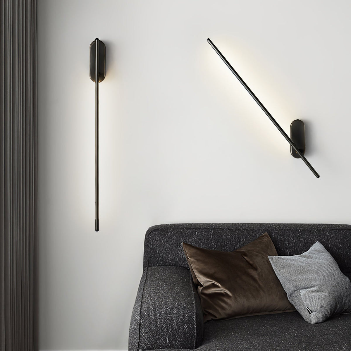 Marissa staafvormige messing wandlamp
