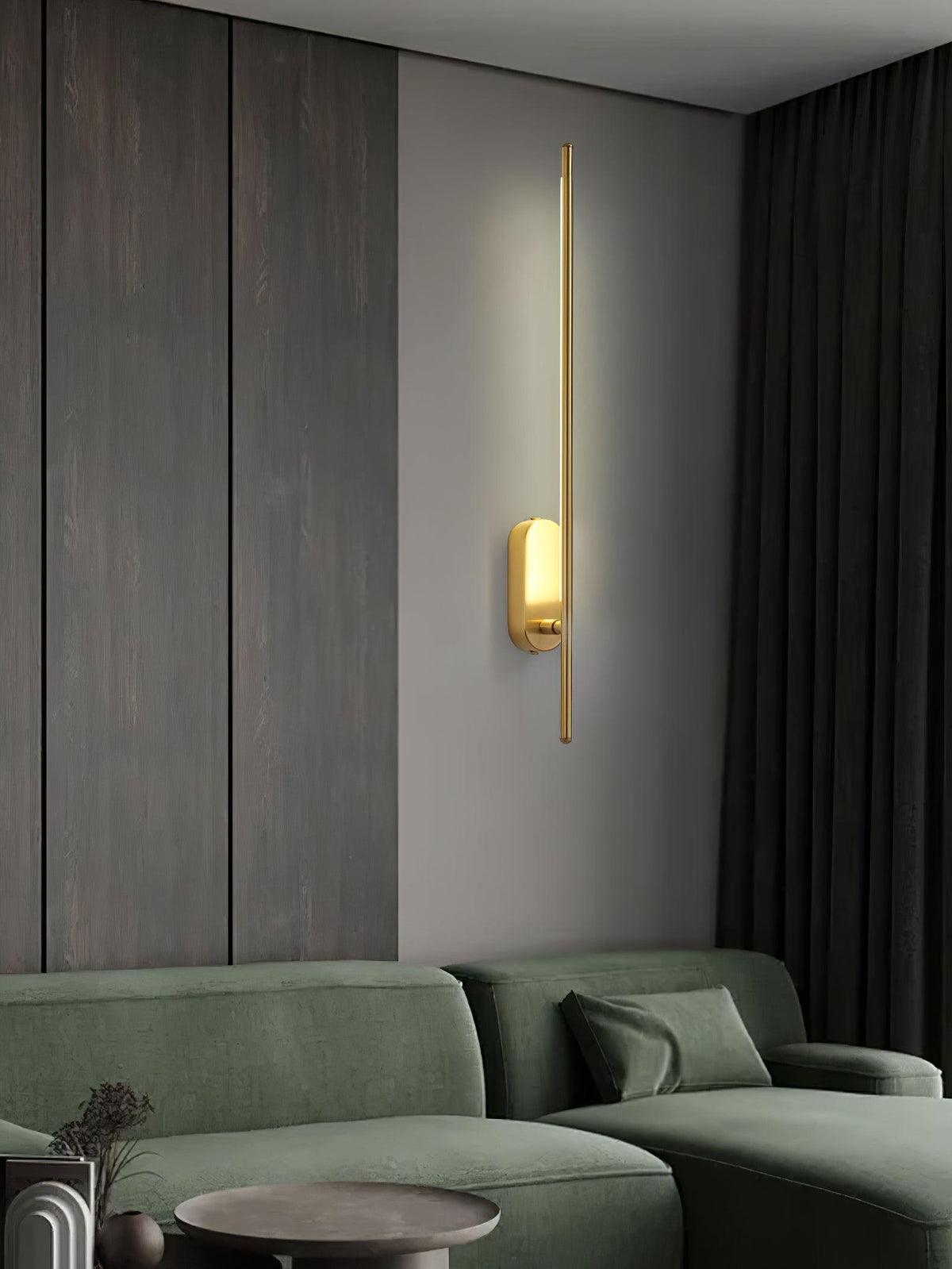 Marissa staafvormige messing wandlamp