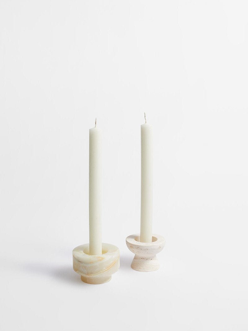 Nerinise Stone Halo Kaarsenhouder Set