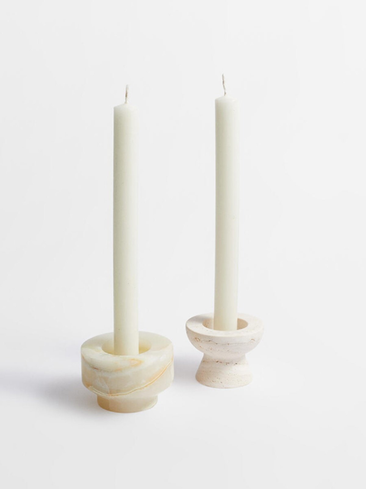 Nerinise Stone Halo Kaarsenhouder Set