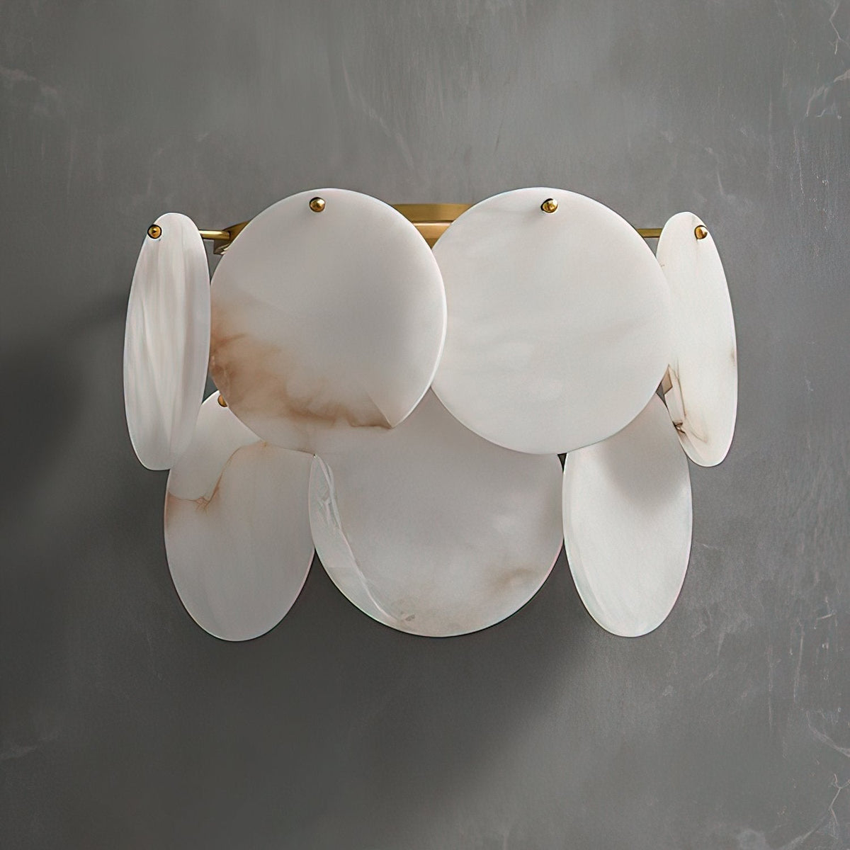 Avenlith wandlamp met overlappende albasten ronde schijven
