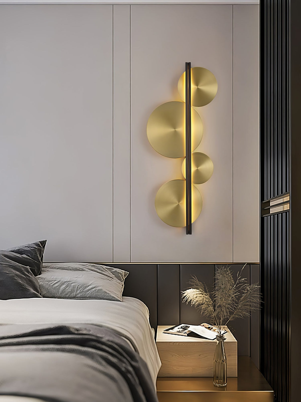 Oriivise wandlamp Goud Cirkelvormige Sculpturale