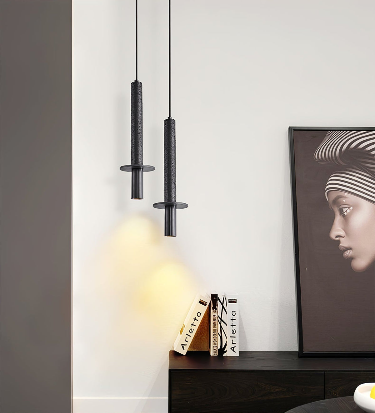 Valanise Dual Cylinder travertin hanglamp