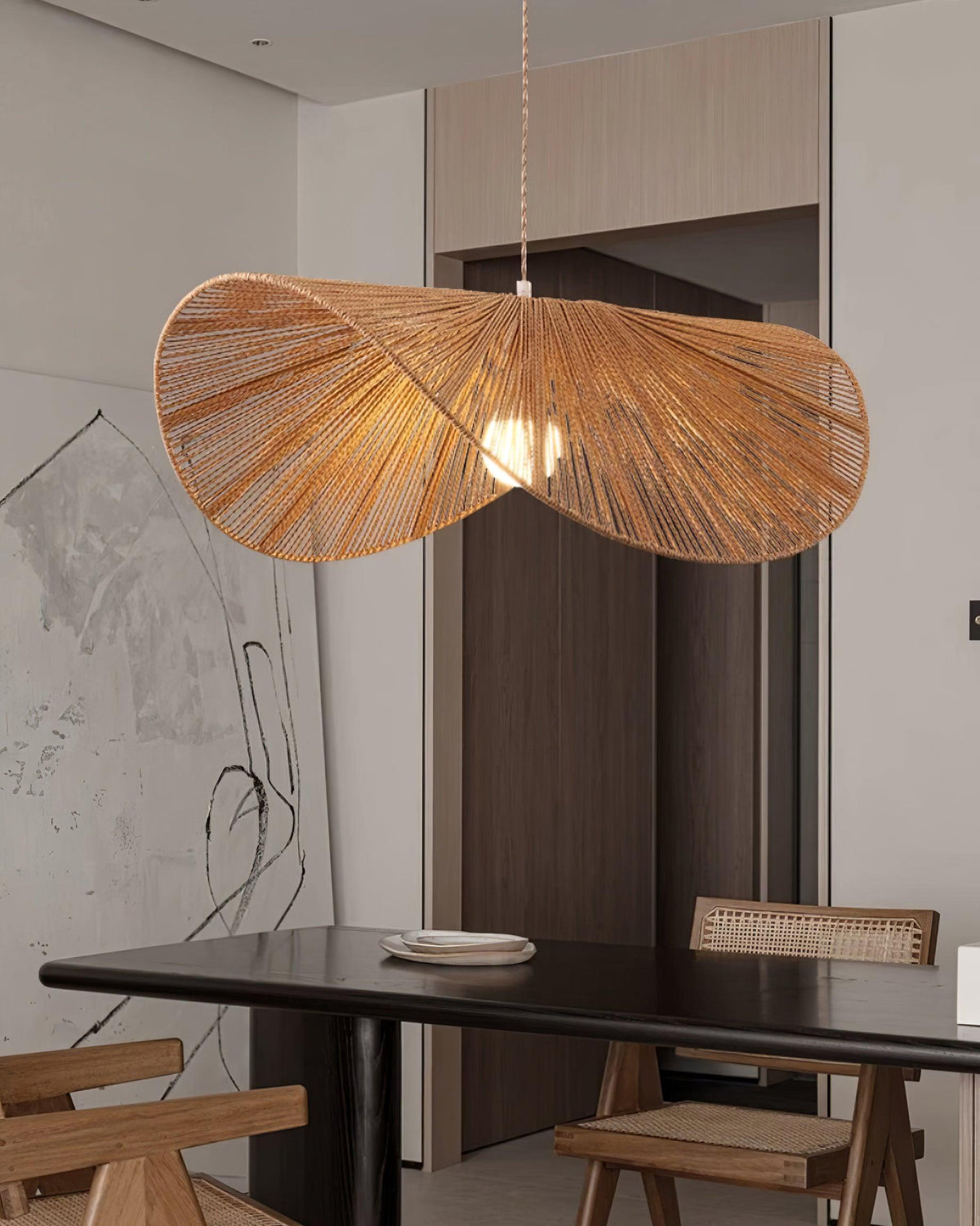 Canoeria handgeweven natuurlijke rotan hanglamp