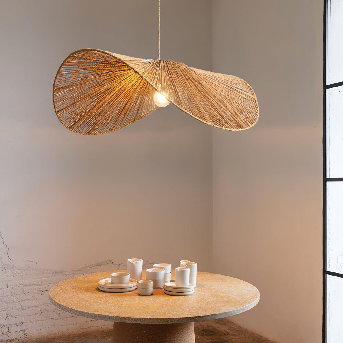Canoeria handgeweven natuurlijke rotan hanglamp