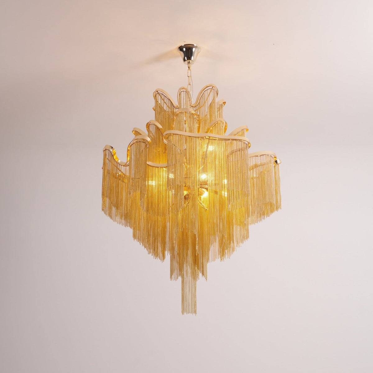 Lustra hanglamp Stream ketting nikkel
