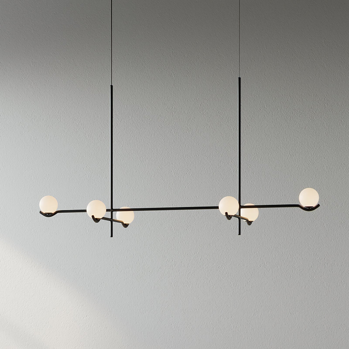 Elvian Kroonluchter Witte bollen messing Minimalistisch