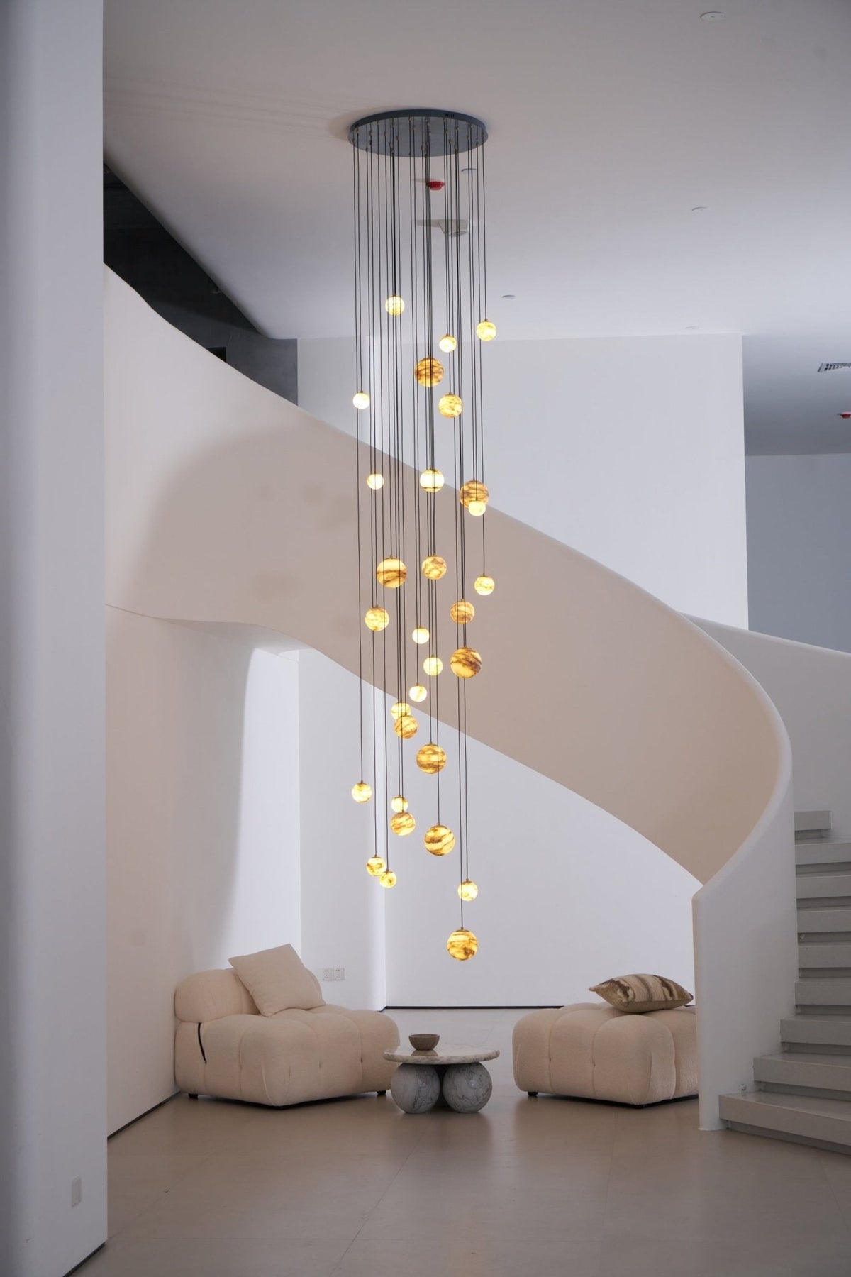 LUX Albast Cluster Kroonluchter Trap