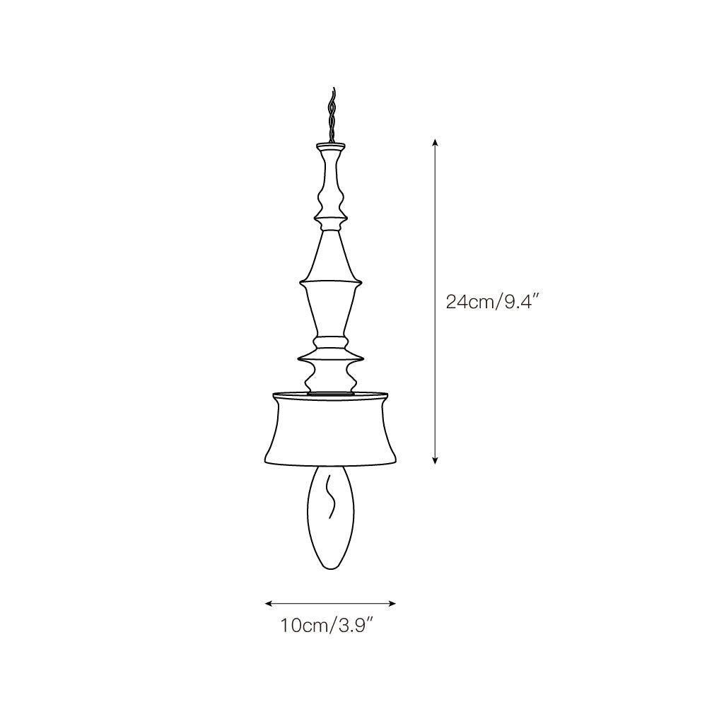 Teriinise hanglamp van walnoothout
