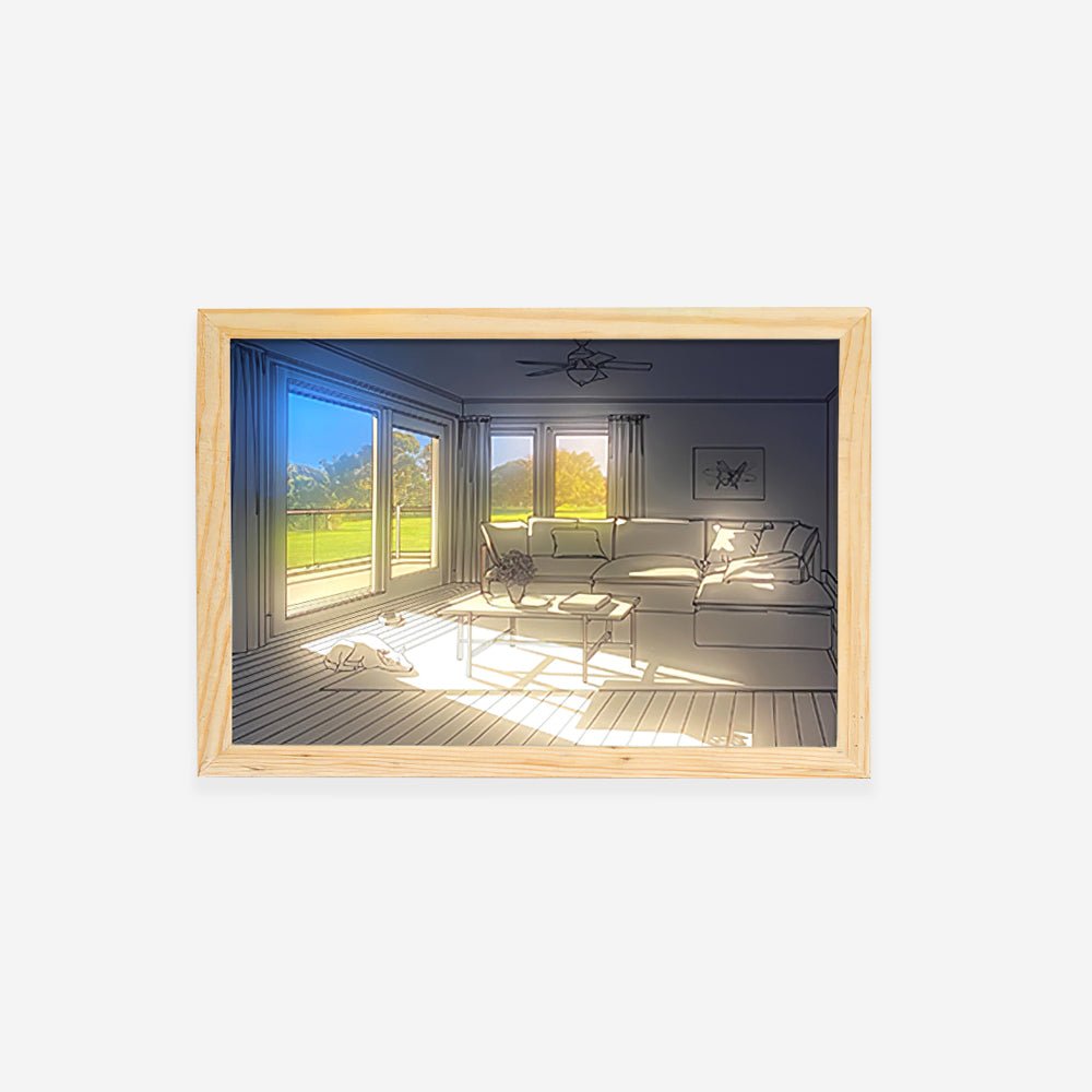 Sunbathing muurkunstlamp
