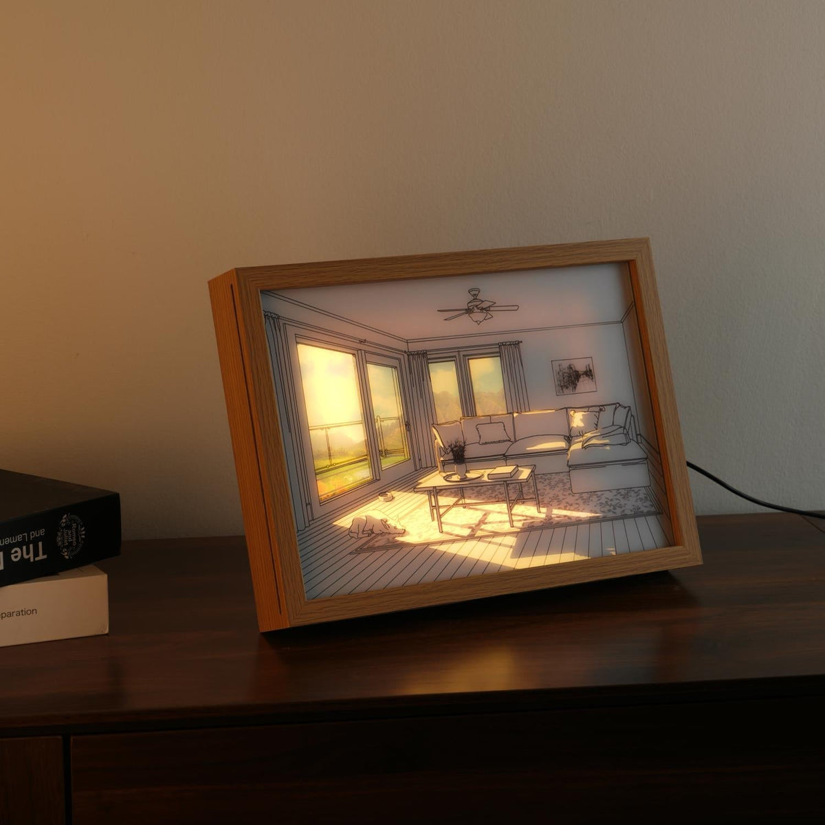 Sunbathing muurkunstlamp