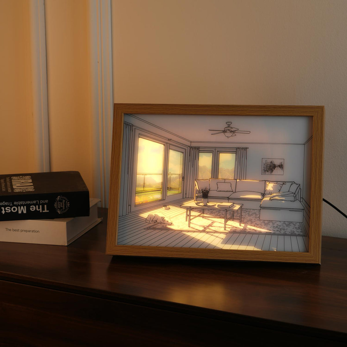 Sunbathing muurkunstlamp