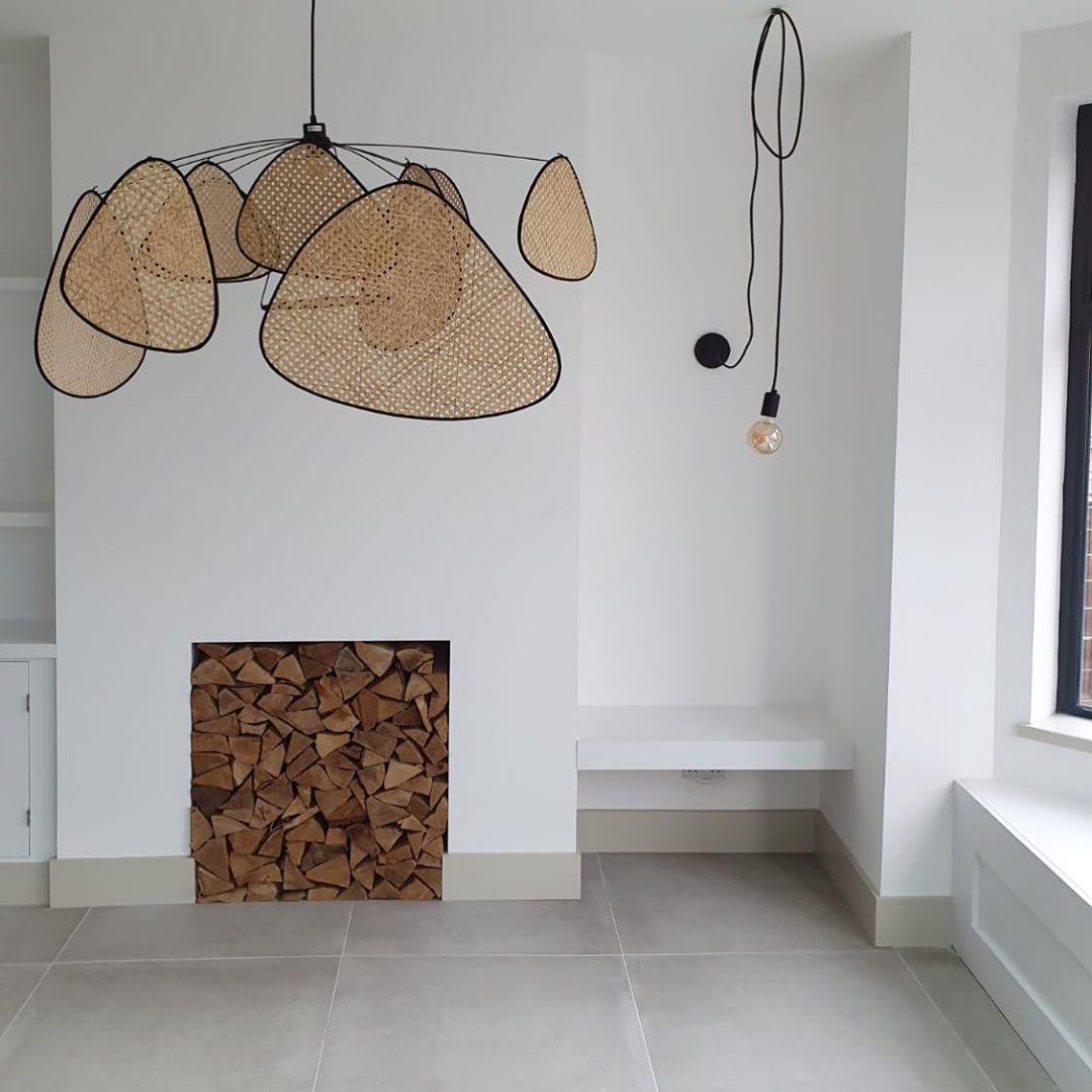 Orelivora kroonluchter scherm met roosterstructuur retro