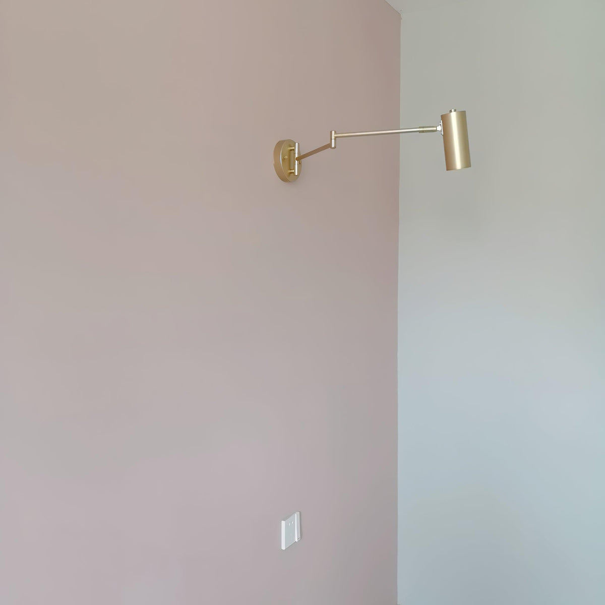 Auraelle wandlamp messing Schuifarm Verstelbaar
