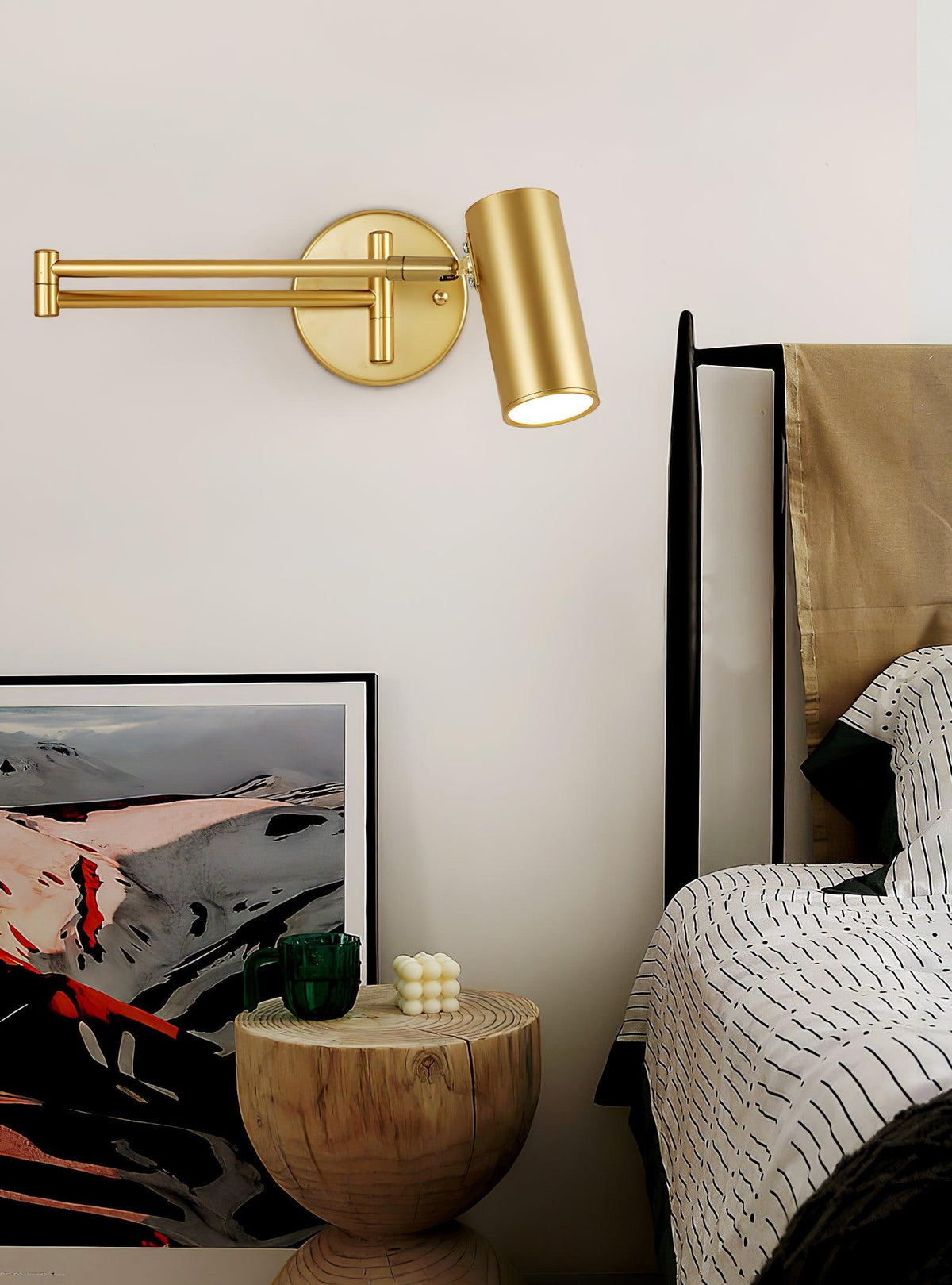 Auraelle wandlamp messing Schuifarm Verstelbaar