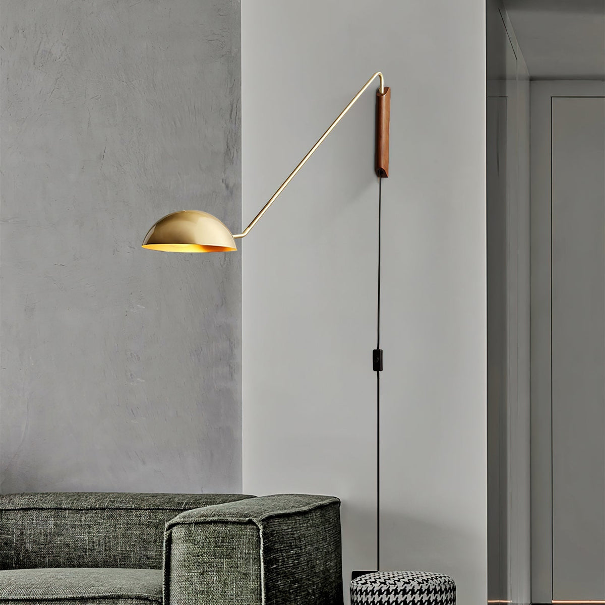 Lirixel wandlamp van walnoot