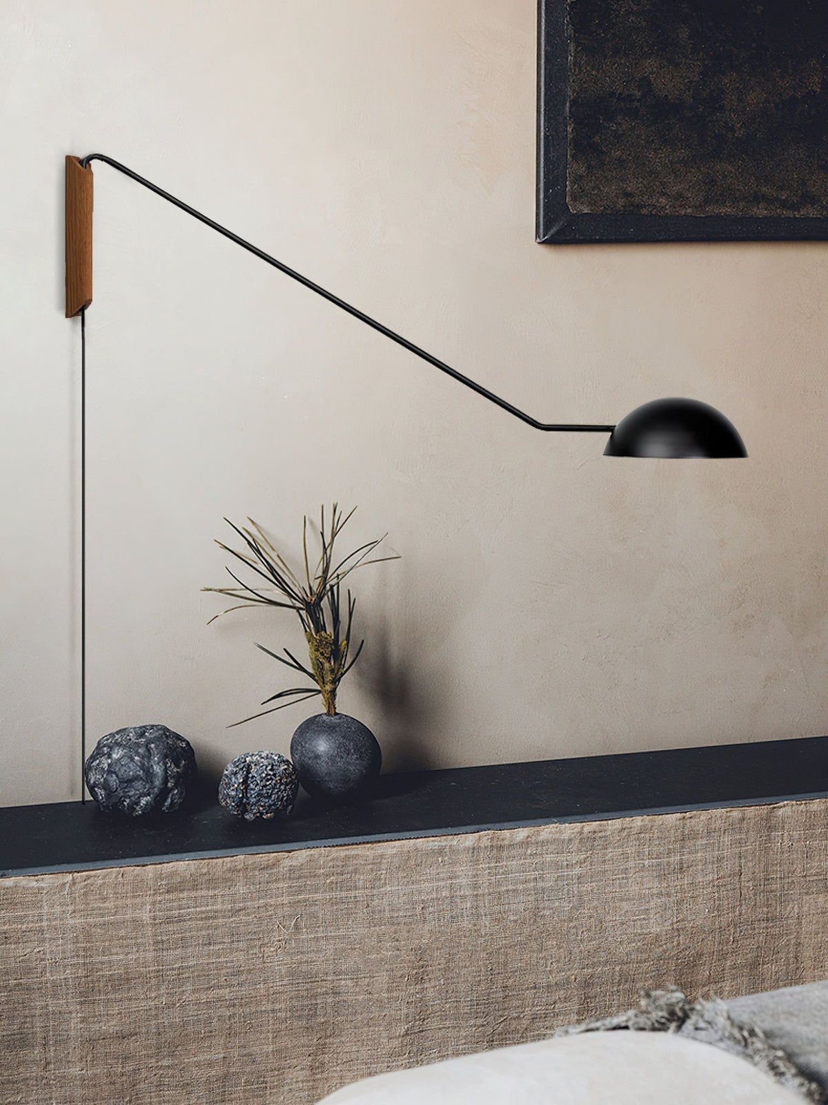 Lirixel wandlamp van walnoot