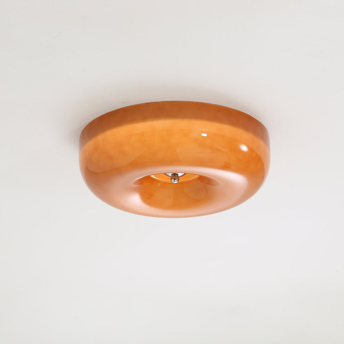 Cam Moderne plafondlamp van glas met minimalistisch swirl-ontwerp