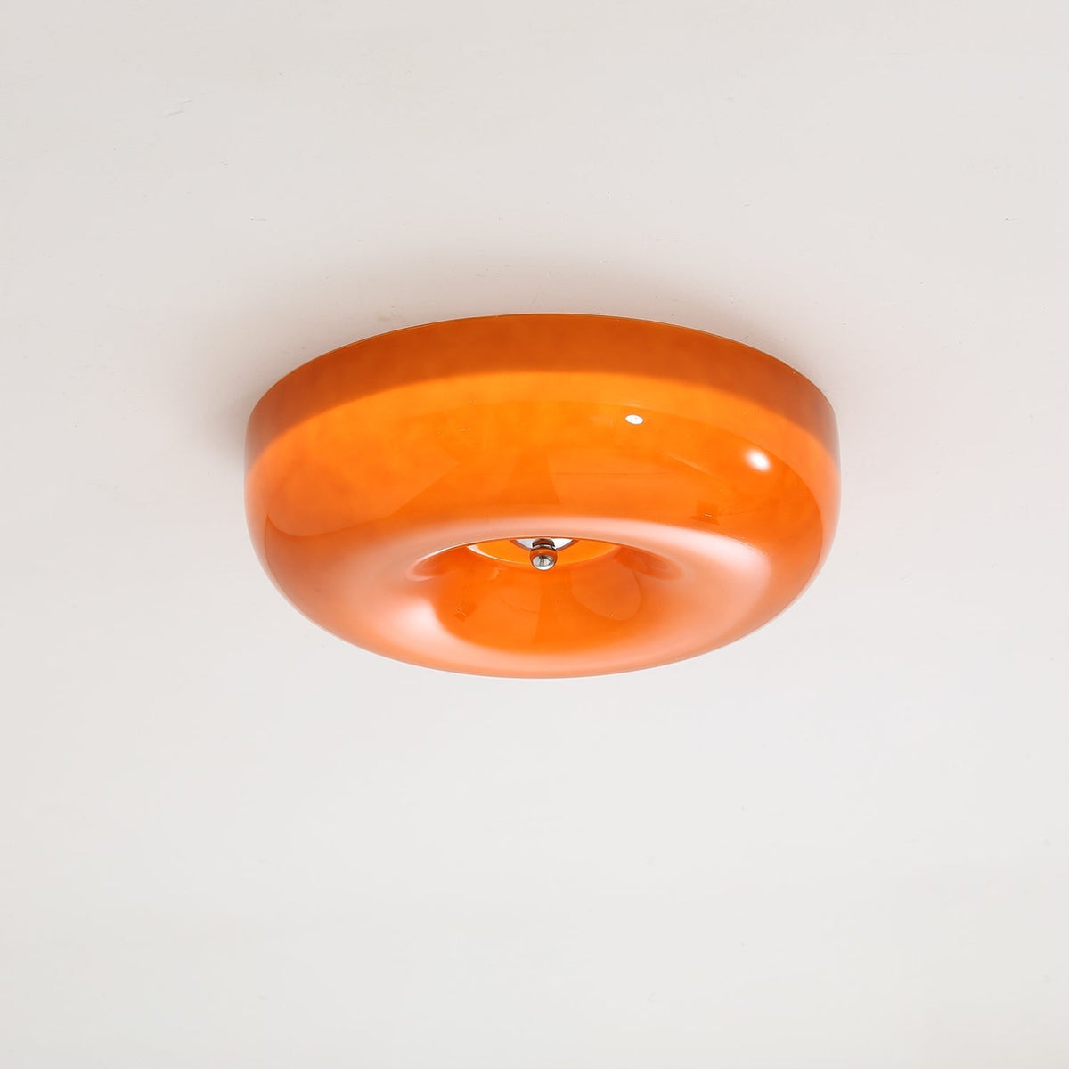 Cam Moderne plafondlamp van glas met minimalistisch swirl-ontwerp