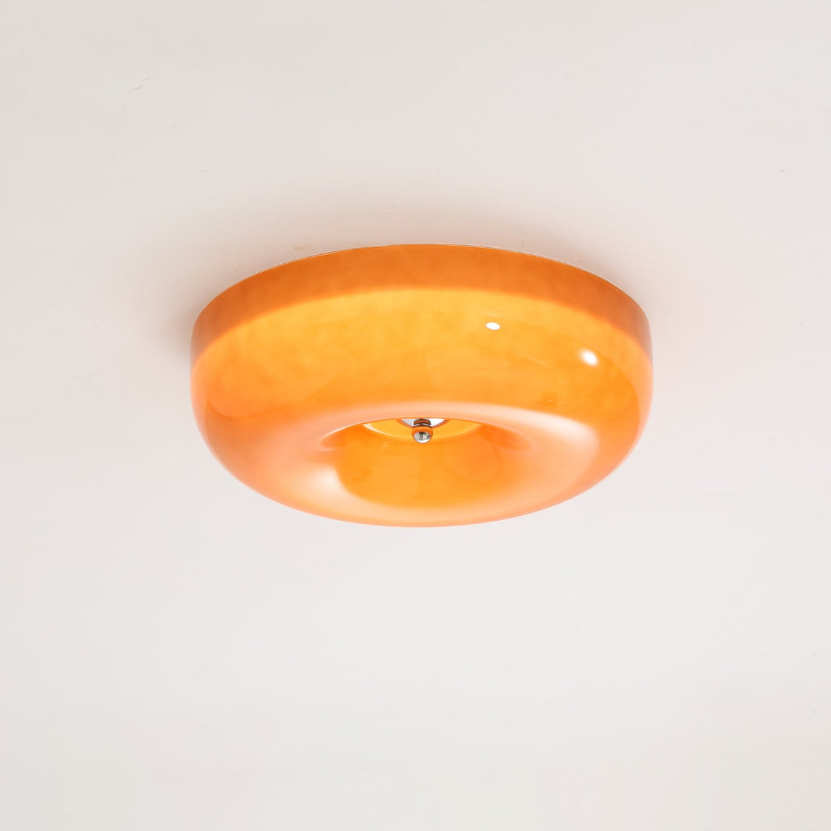 Cam Moderne plafondlamp van glas met minimalistisch swirl-ontwerp
