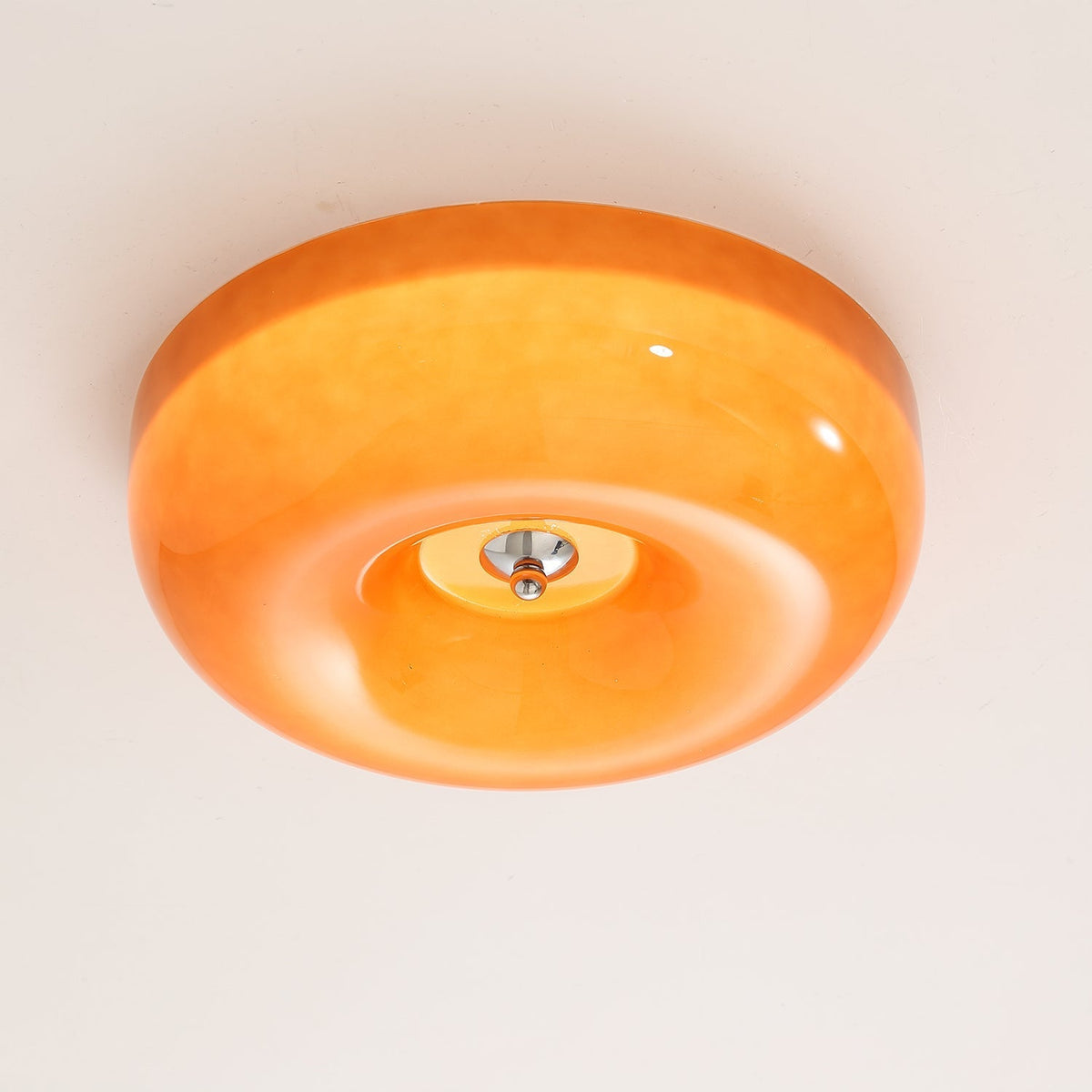Cam Moderne plafondlamp van glas met minimalistisch swirl-ontwerp