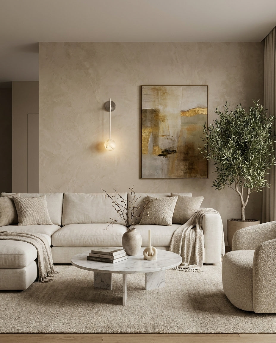 Staverncombe Albasten wandlamp