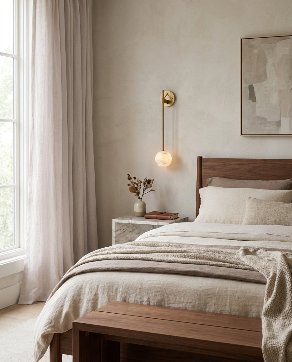 Staverncombe Albasten wandlamp