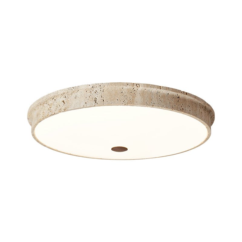Seriraine plafondlamp met geel travertin