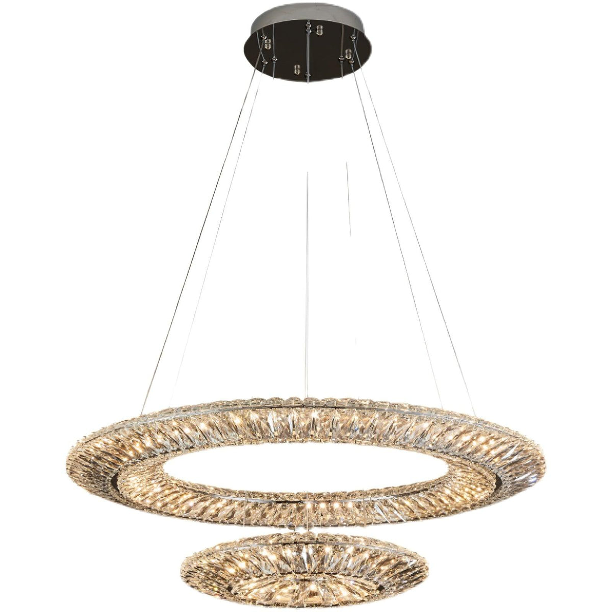 Tev Geometric kroonluchter met kristallen LED elegant