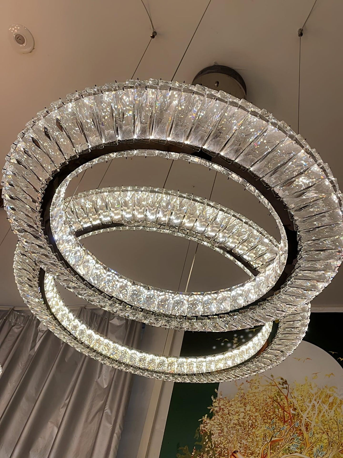 Tev Geometric kroonluchter met kristallen LED elegant