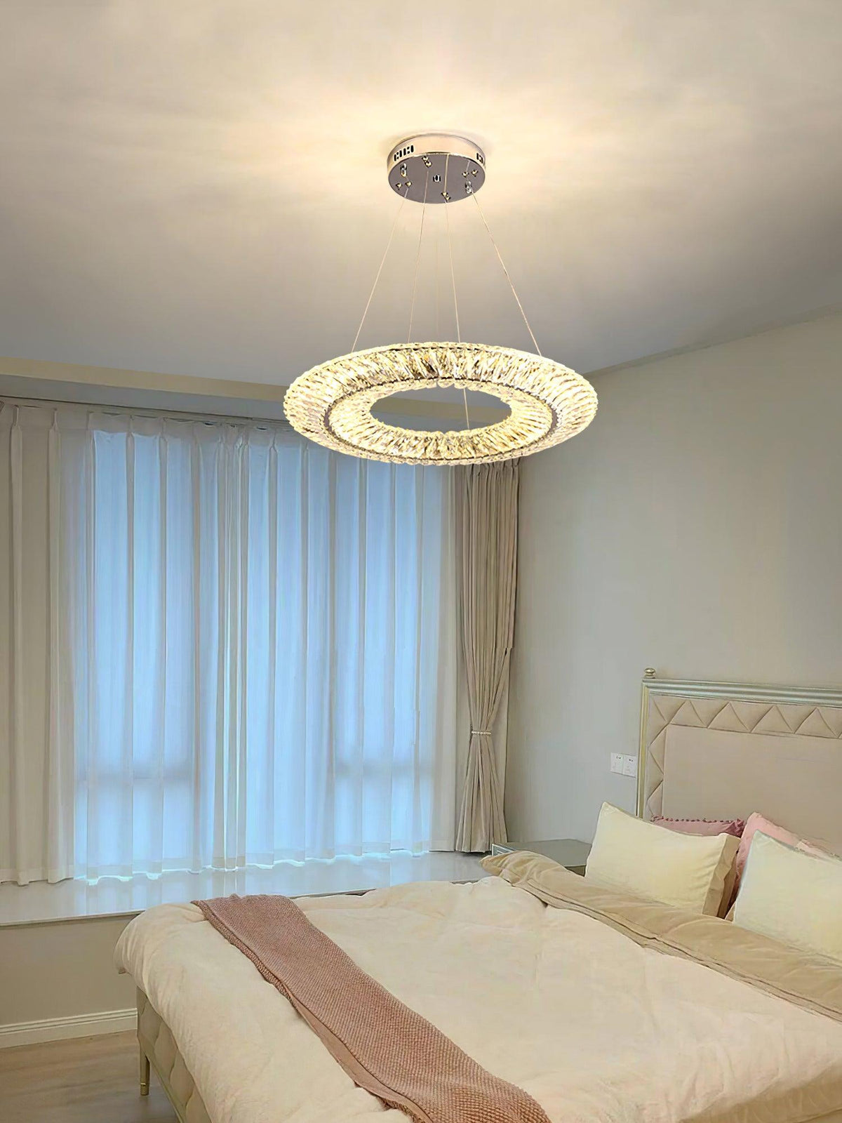 Tev Geometric kroonluchter met kristallen LED elegant