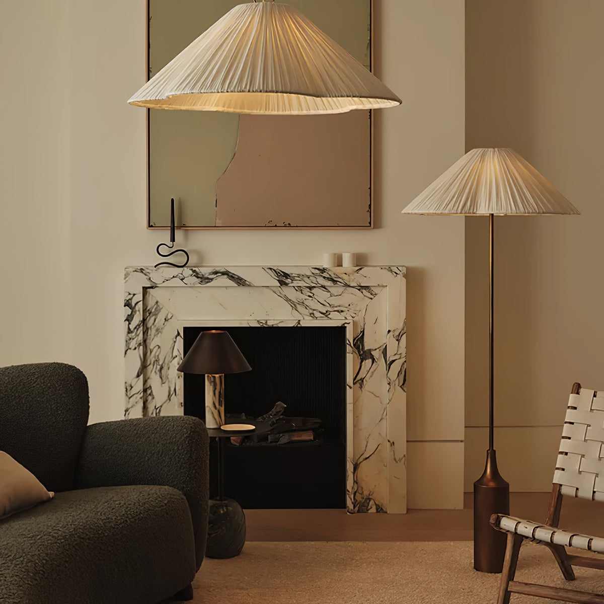 Zenith vloerlamp in bohemian marmer