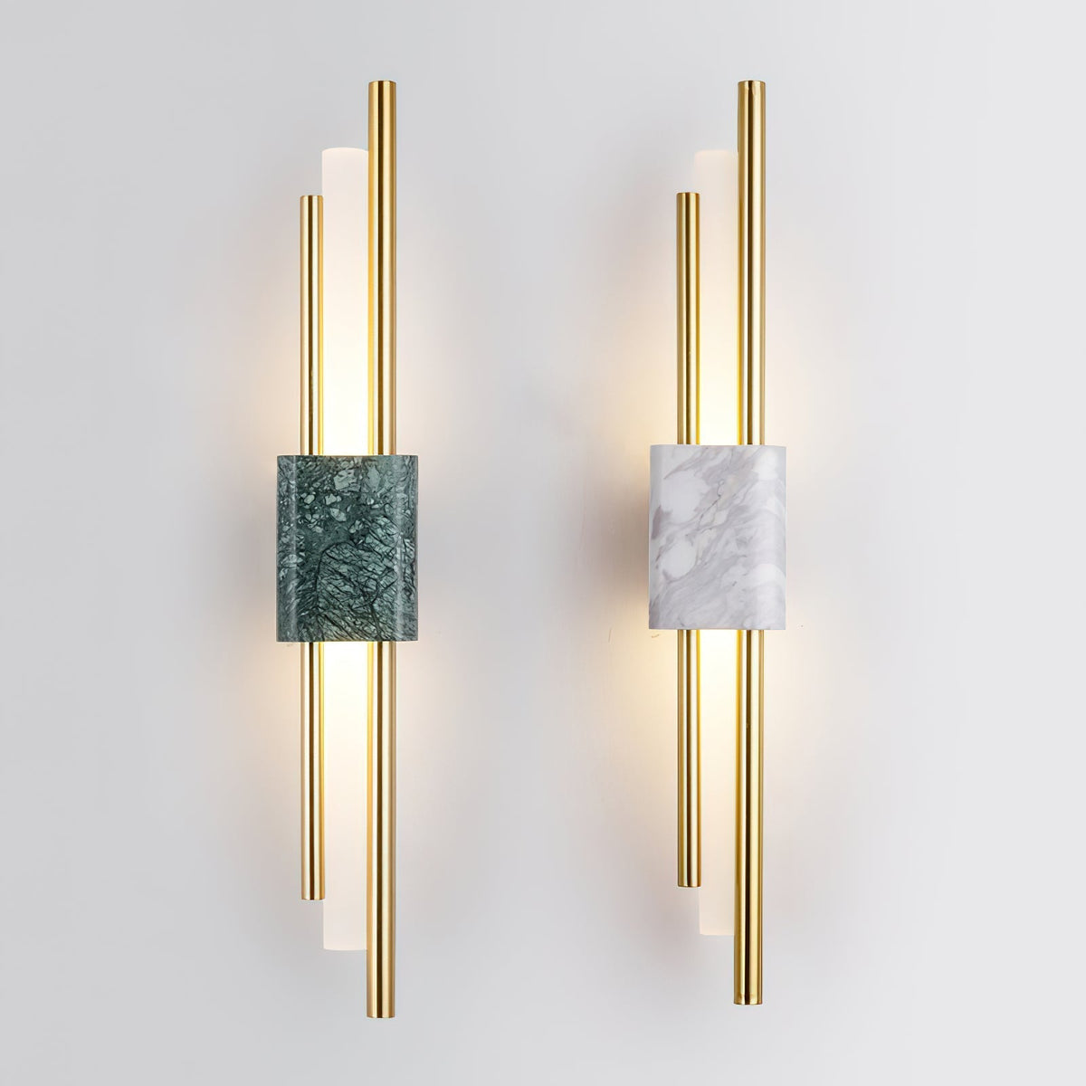 Evely Premium Noordse kunst wandlamp met marmer, met stekker