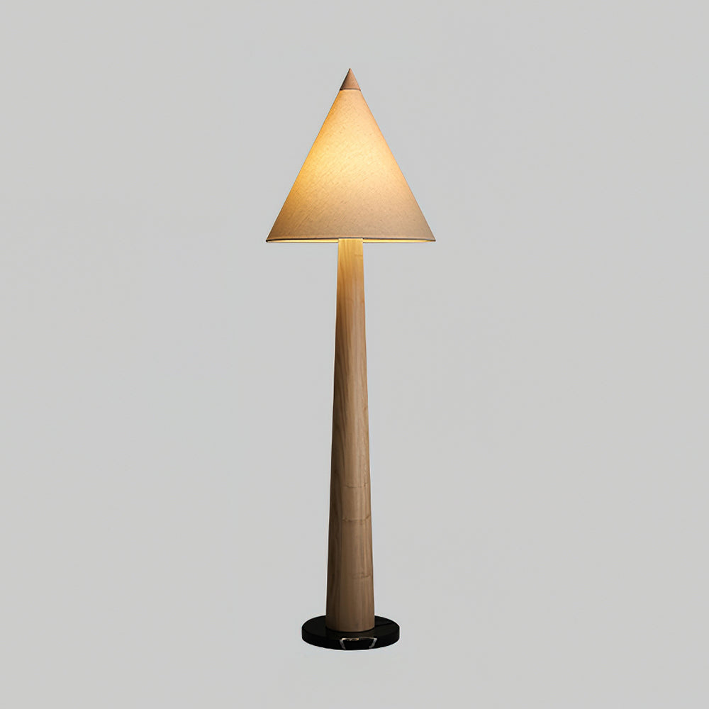 Cone-Gable vloerlamp in walnootkleur