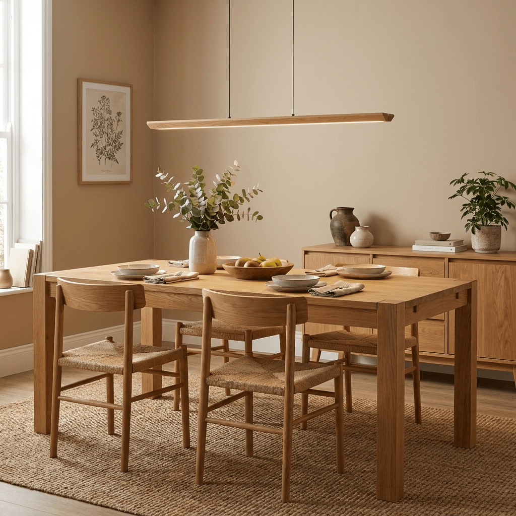 Alderine lineaire hanglamp van walnoothout
